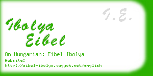 ibolya eibel business card